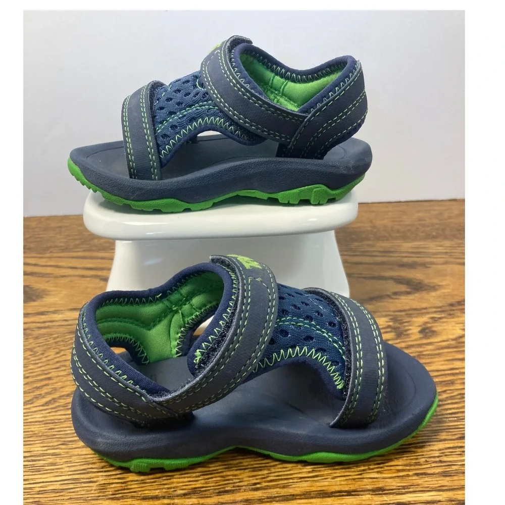 Teva Psyclone 4 Toddler 5 Navy Blue Lime Green Sport Sandals 1019538T